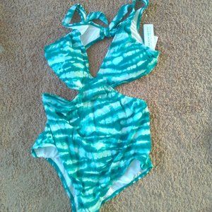 Beach Betty Large aqua suit, open sides